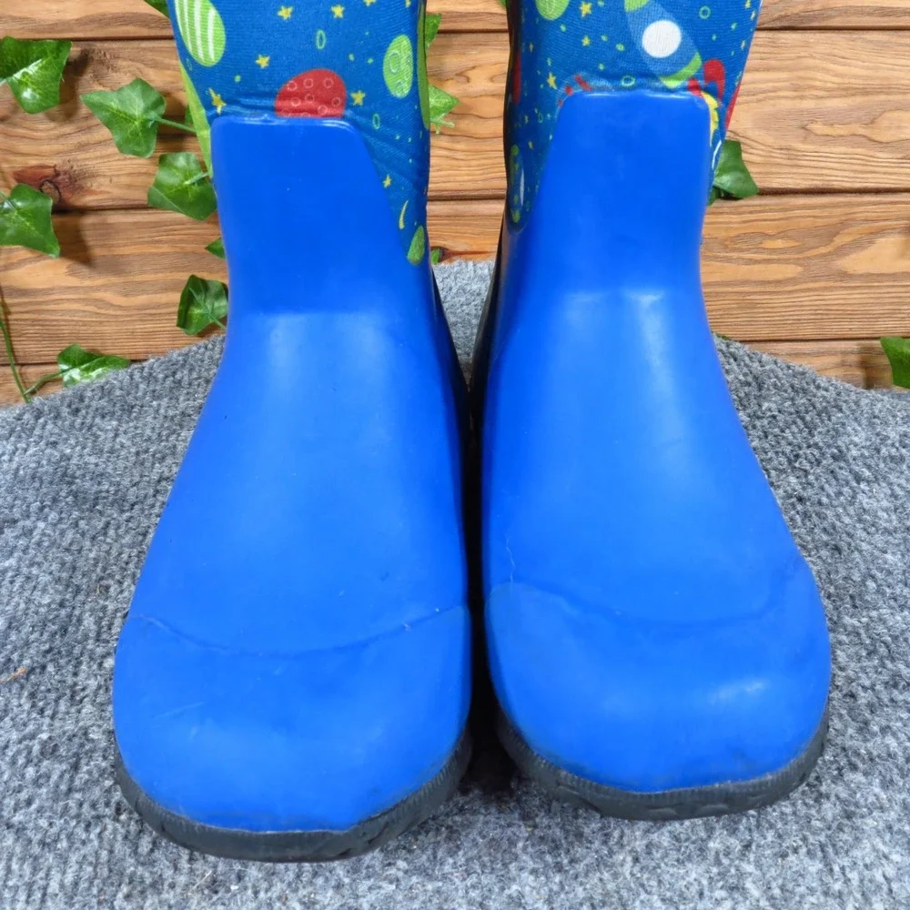 Bogs Durham Space Kids Winter Boots Size 2 Waterproof Insulated Blue Multi
